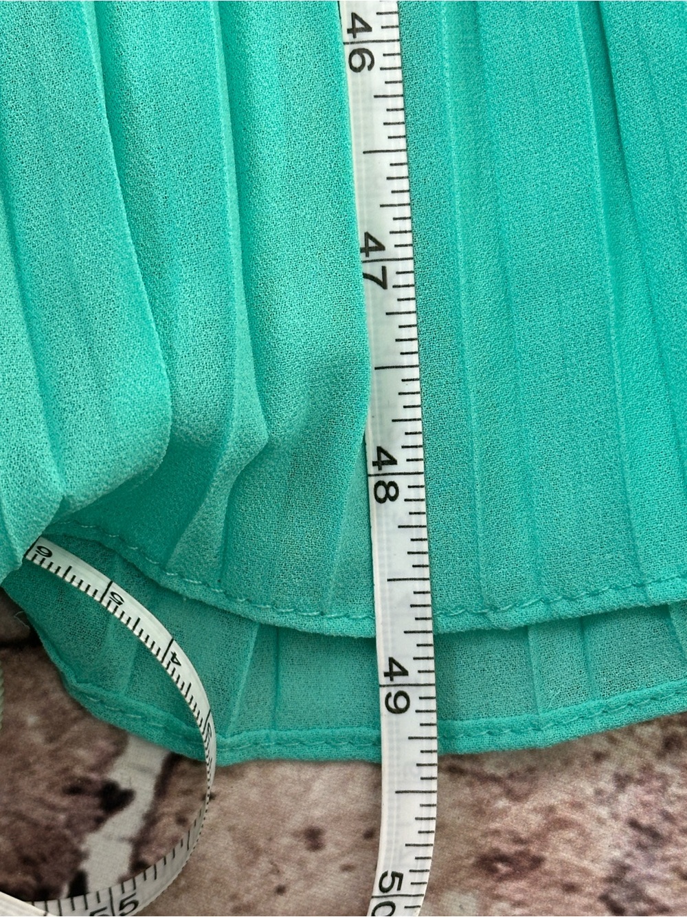 Everyday Chic Turquoise Pleated Maxi Dress Boho Resort NWT - Picture 11 of 13